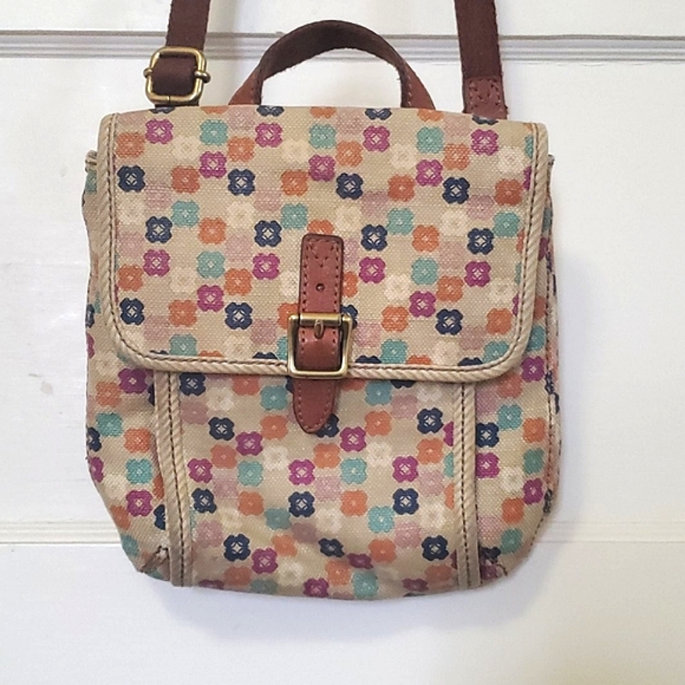 Fabric Fossil crossbody purse